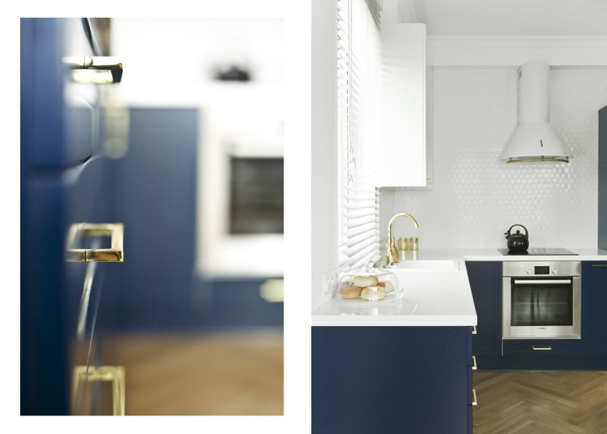 Granatowa kuchnia to dość niestandardowy wybór...