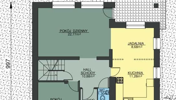 Salon połączony z jadalnią