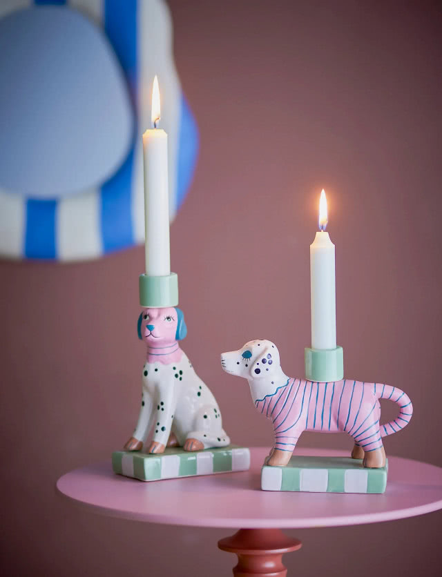 świeczniki w kształcie piesków
