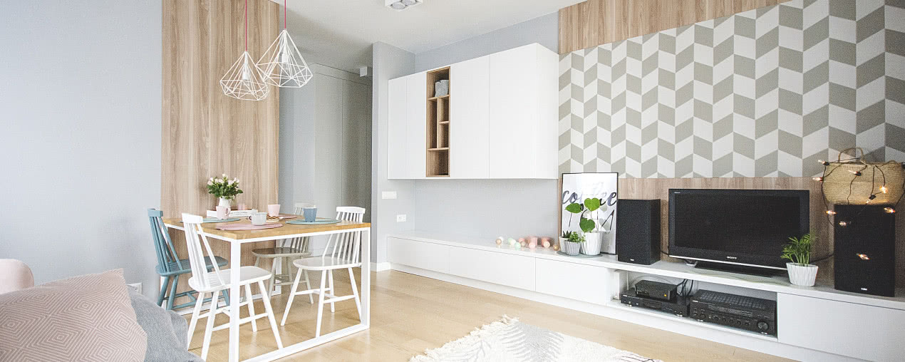 Minimalistyczne mieszkanie na warszawskim Żoliborzu