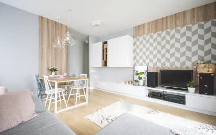 Minimalistyczne mieszkanie na warszawskim Żoliborzu