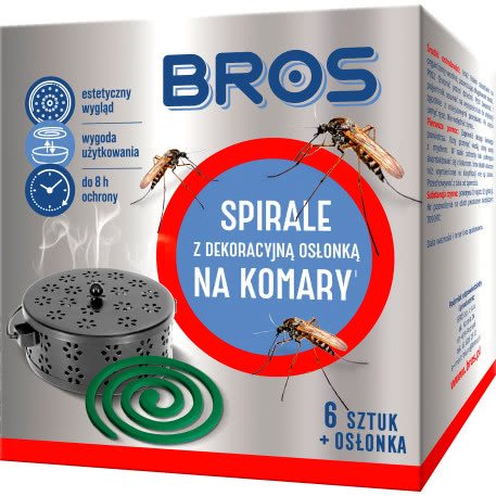 BROS Spirale na komary z dekoracyjną osłonką