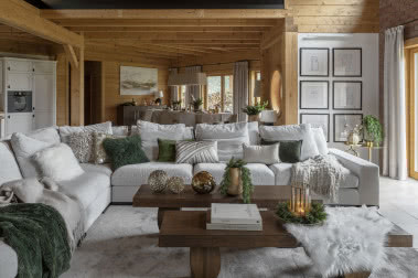Święta w drewnianym domu - tu króluje klimat chalet chic!