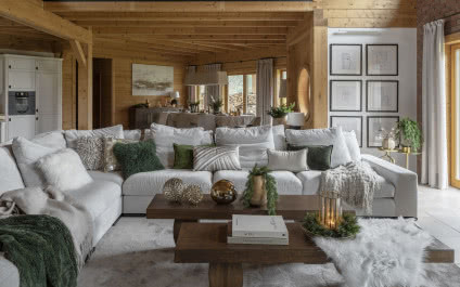 Święta w drewnianym domu - tu króluje klimat chalet chic!