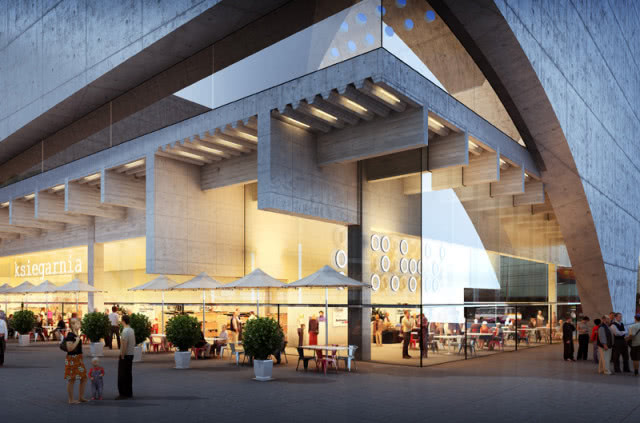 Zmodyfikowany projekt Muzeum Sztuki Nowoczesnej oddany przez architekta Christian Kereza. Rok 2010. źródło: UM Warszawa