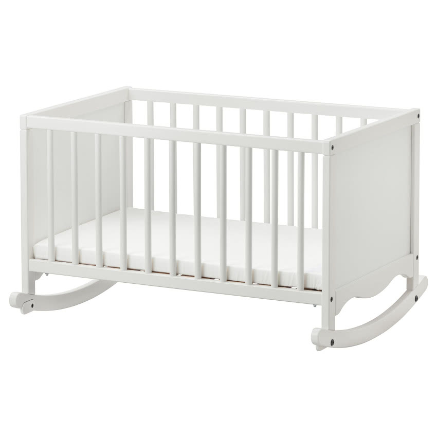 Kołyska z materacem piankowym Solgul, biała,...