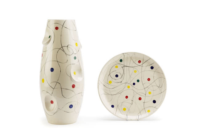 wazon w kropki i zygzagi