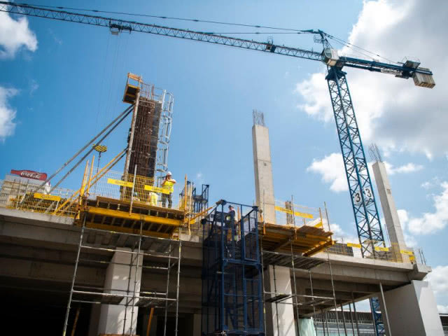 Muzeum Sztuki Nowoczesnej podczas budowy, lipiec 2021, źródło: UM Warszawa