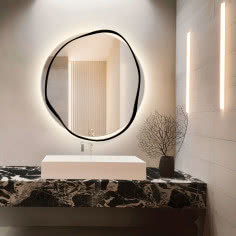 Dekoracyjne podświetlane lustro do łazienki  BANDA LED  