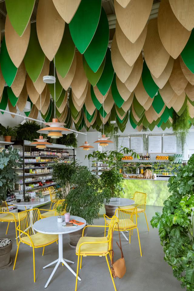 drewniany sufit w restauracji na Wilanowie