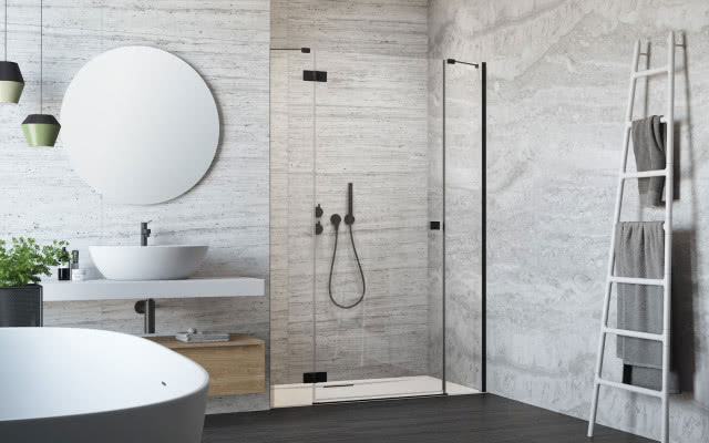 Radaway, kabina prysznicowa Essenza Black DWJS