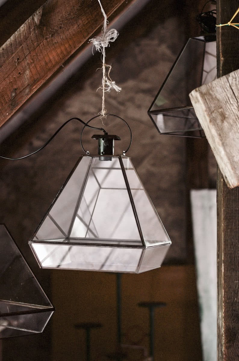 Szklane lampy Uno to ostatnie projekty Agnieszki...