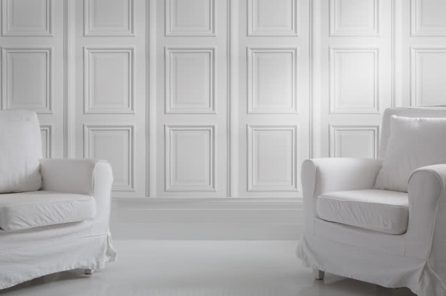 Winylowa tapeta White Panelling