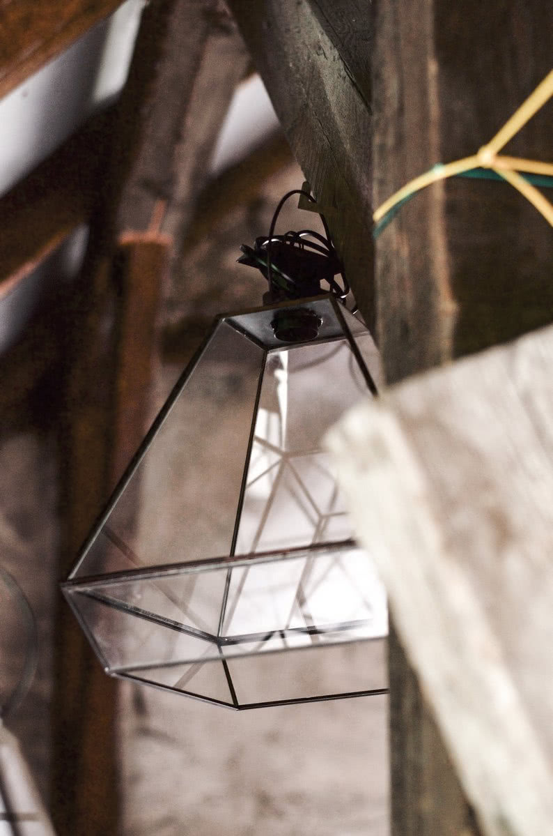 Szklane lampy Uno to ostatnie projekty Agnieszki...