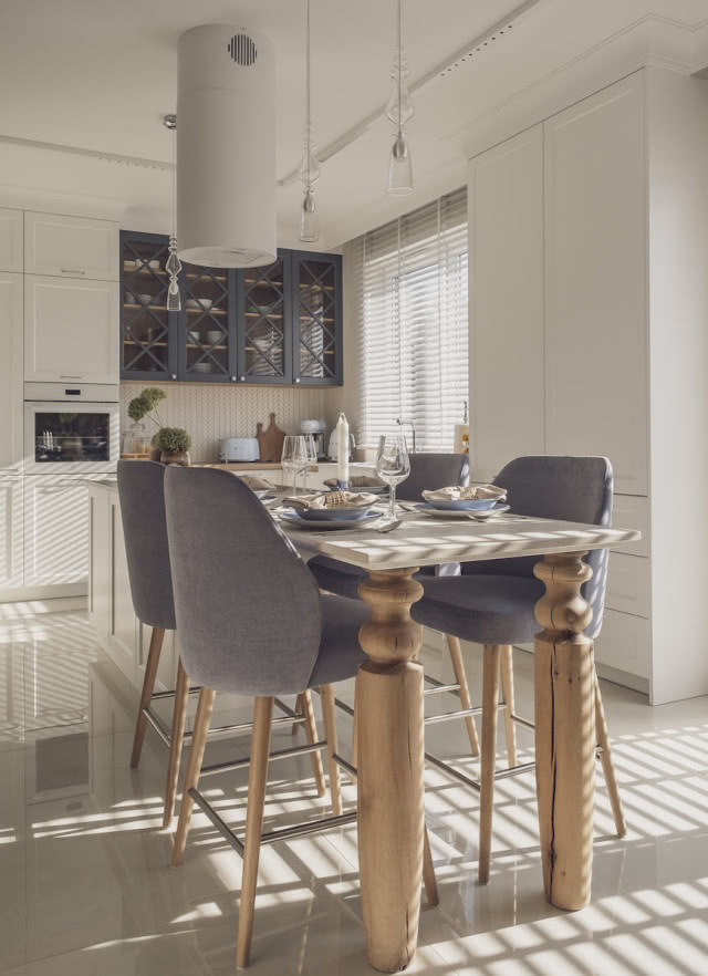 stół wyspa kuchenna blat przedłużony