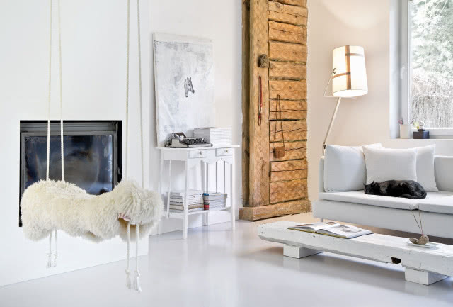 Huśtawka w salonie, aranżacja