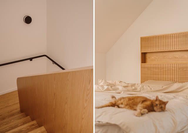 Ryflowane szkło, dąb i lastryko w nowoczesnym domu pod Warszawą