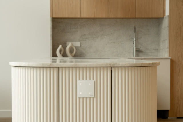 ryflowana wyspa kuchenna