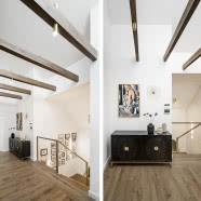 Czy styl modern farmhouse można łączyć z glamour? To wnętrze udowadnia, że tak!