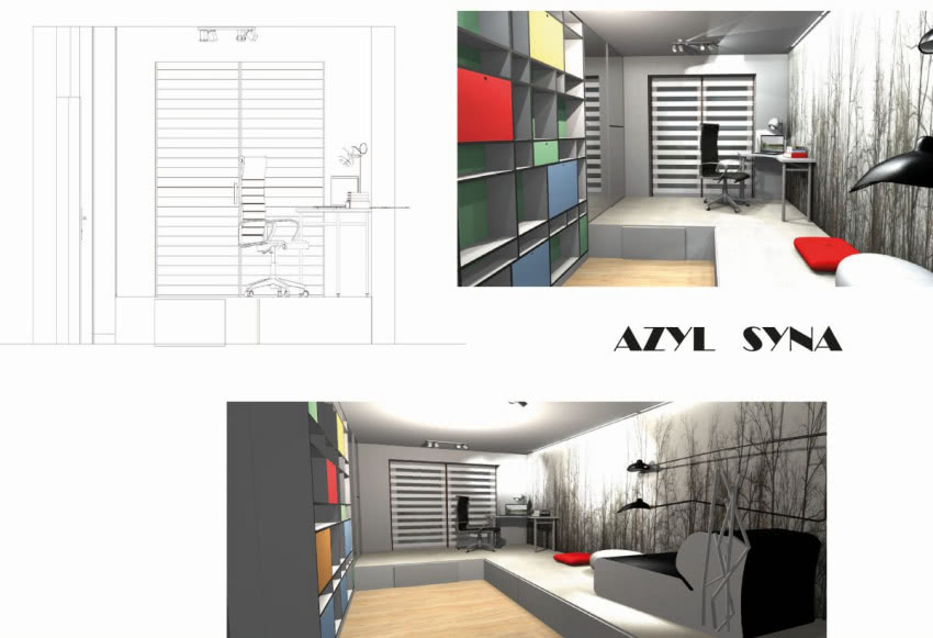 Projekt wnętrza - fragment pracy dyplomowej,...