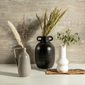 ceramika, wazony, suche rośliny