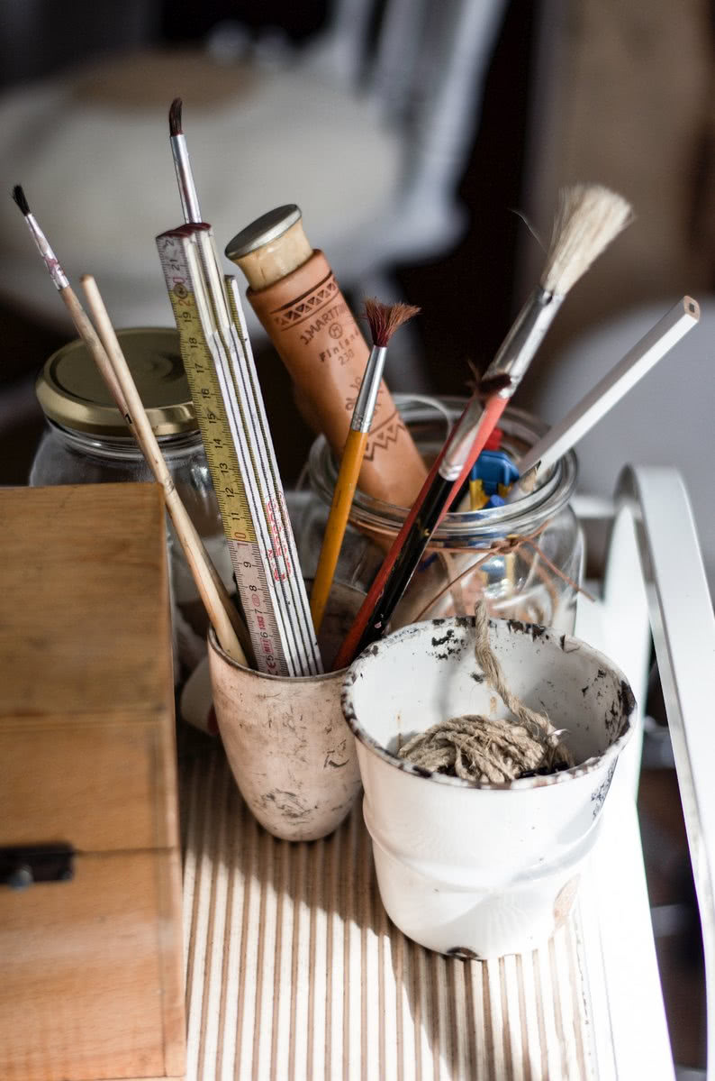 Agnieszka prowadzi swój warsztat sama....