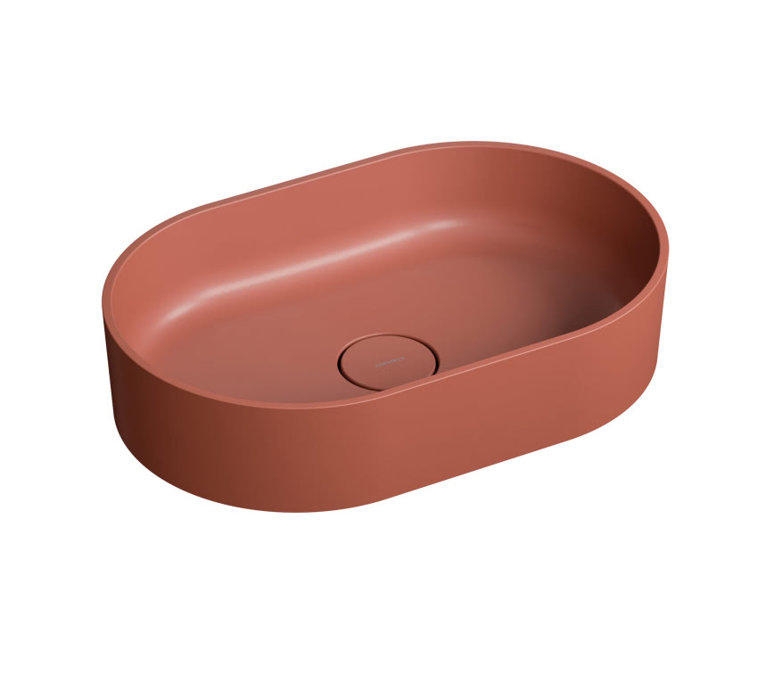 Umywalka nablatowa OVO M+, terracotta