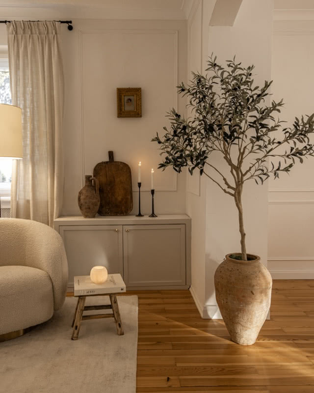 san z komodą i donicą