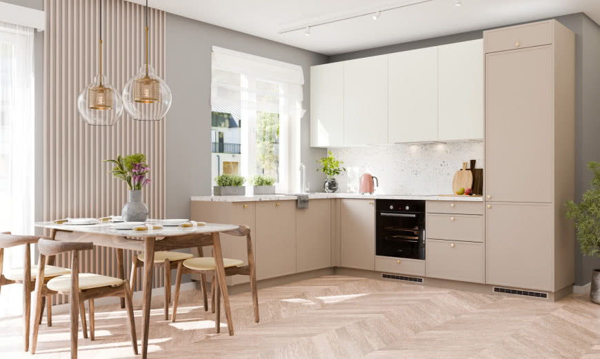 Ziemia, marmur i metal - trio, które odmienia współczesne kuchnie