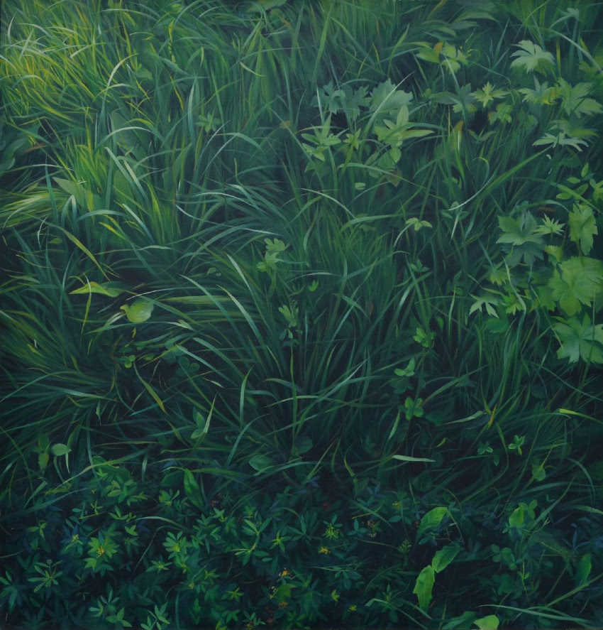 Martyna Borowiecka, "Trawa", 2012, olej, płótno,...