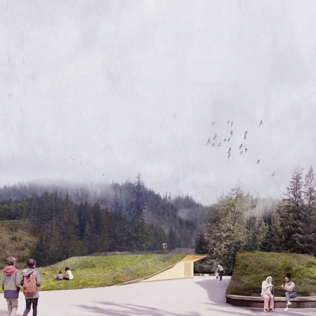 Grand Prix konkursu „Projekt Łazienki 2021”  
otrzymał projekt „Uniesiona Łąka”, którego autorami  
są Ewa Pokrzywa i Marcin Gierbienis. Zdaniem jury  
praca wyróżnia się pomysłem, który kompromisowo  
godzi poszanowanie przyrody i unikatowego krajobrazu.