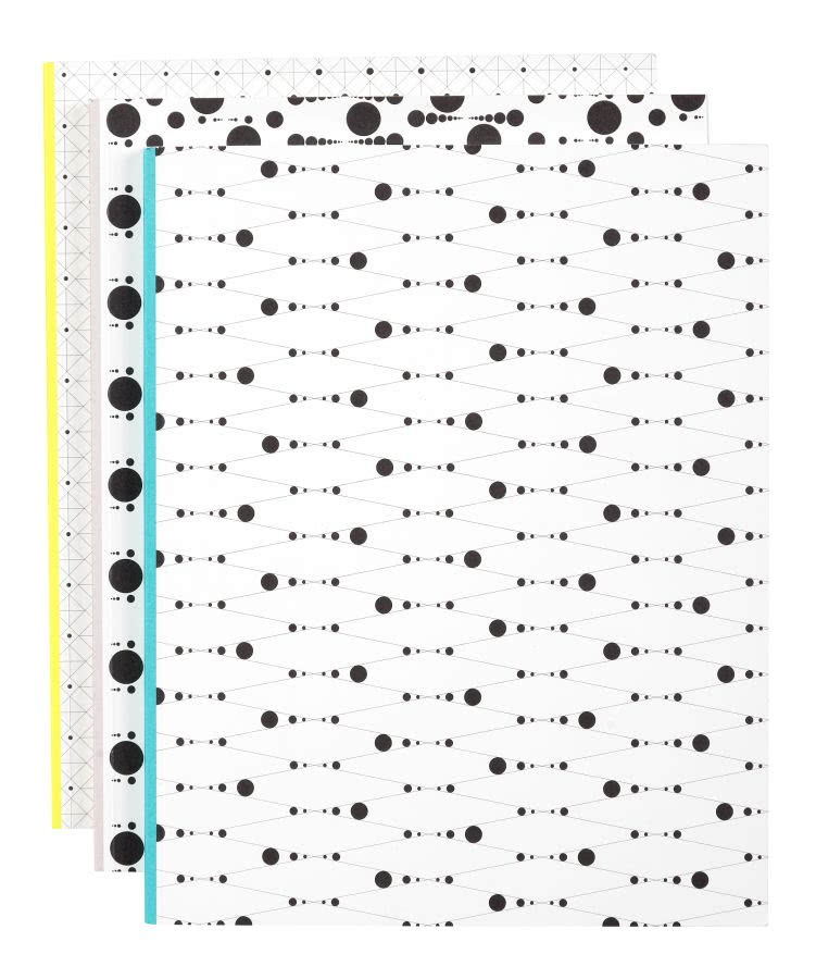 Optyczne wzory zaprojektowane na notatniki marki...