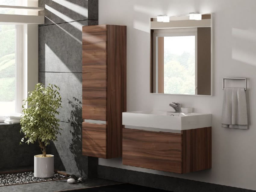 Meble łazienkowe Cantare w wykończeniu ciemny...