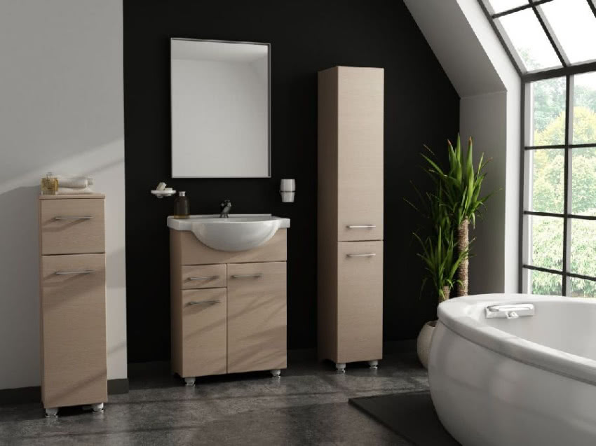 Meble łazienkowe Novella w wykończeniu wenge...