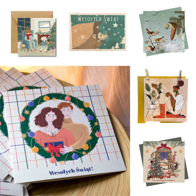 designerska kartka świąteczna