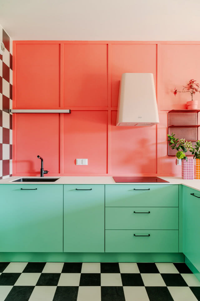 zielone meble w kuchni