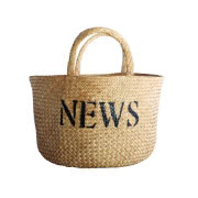 Pleciony kosz z bawełnianym wkładem