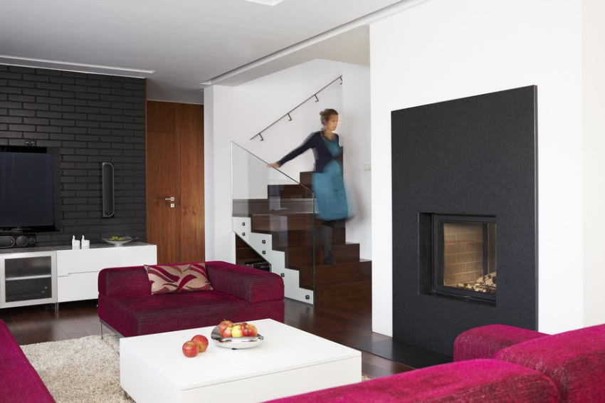 Przestronny salon z jadalnią.