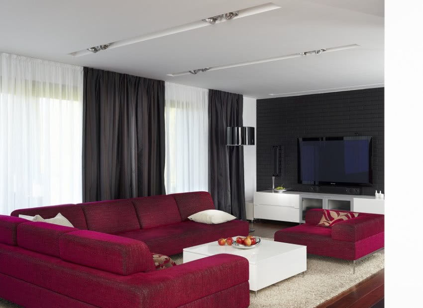 Strefa TV stanowi wyraźnie wyodrębnioną całość.