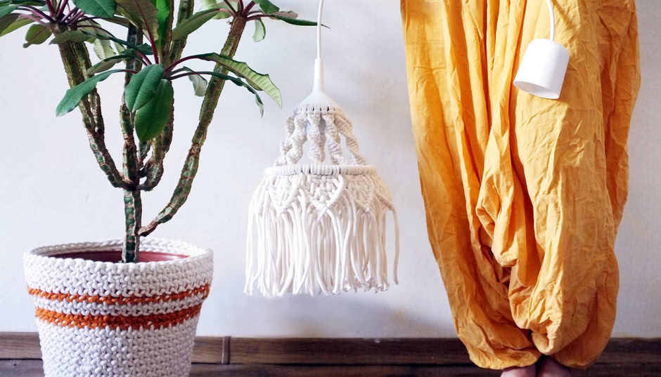 Warsztaty z Czasem na Wnętrze - wypleć lampę ze sznurka!