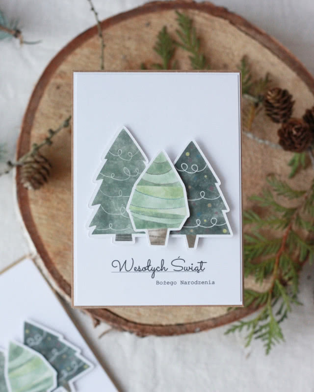 designerska kartka świąteczna