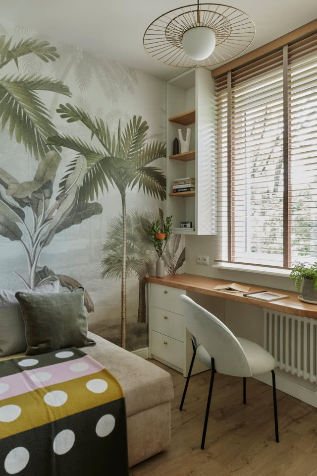 tapeta marki Boras na ścianie w gabinecie