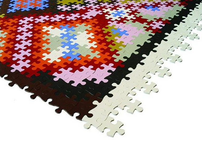 Gumowy dywan-puzzle, Katrin Sonnleitner.