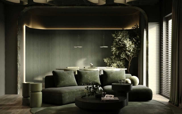 Wyróżnienie Karolina Michałkiewicz-Kasina Monochromatyczna opowieść - zieleń w towarzystwie drewna.