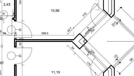 Salon z kuchnią o nietypowym kształcie