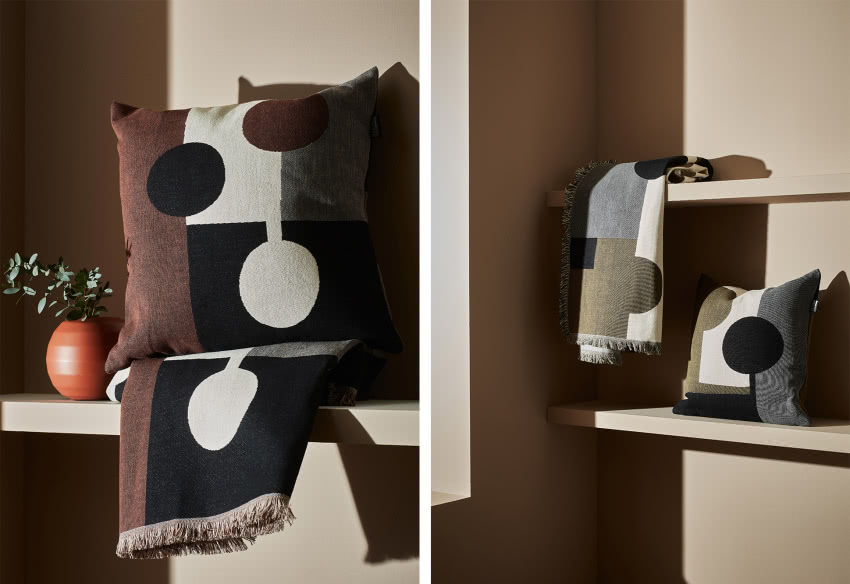 Poduszki i koce z serii Lia (materiał: 100%...