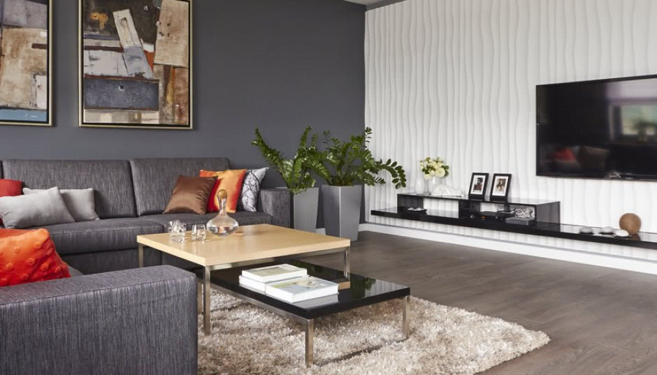 Nowoczesne wnętrza w pogodnym kolorze... grey