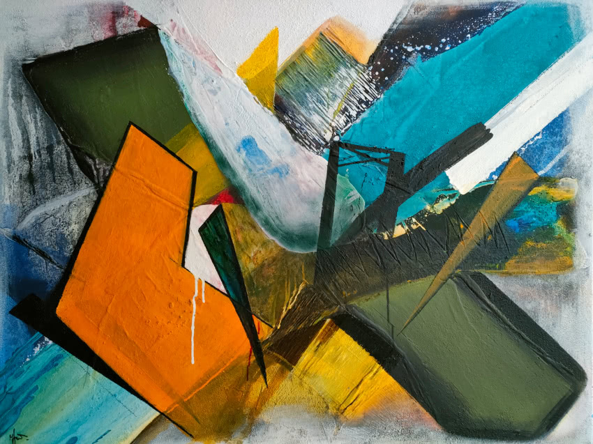 Michał Jamioł, bez tytułu, akryl, olej,...