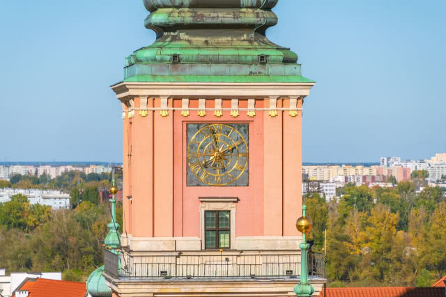 wieża z zegarem Zamek Królewski Warszawa