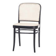 Krzesło 811 Black Grain z ratanową plecionką Cane, TON
